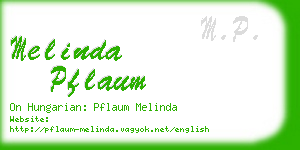 melinda pflaum business card